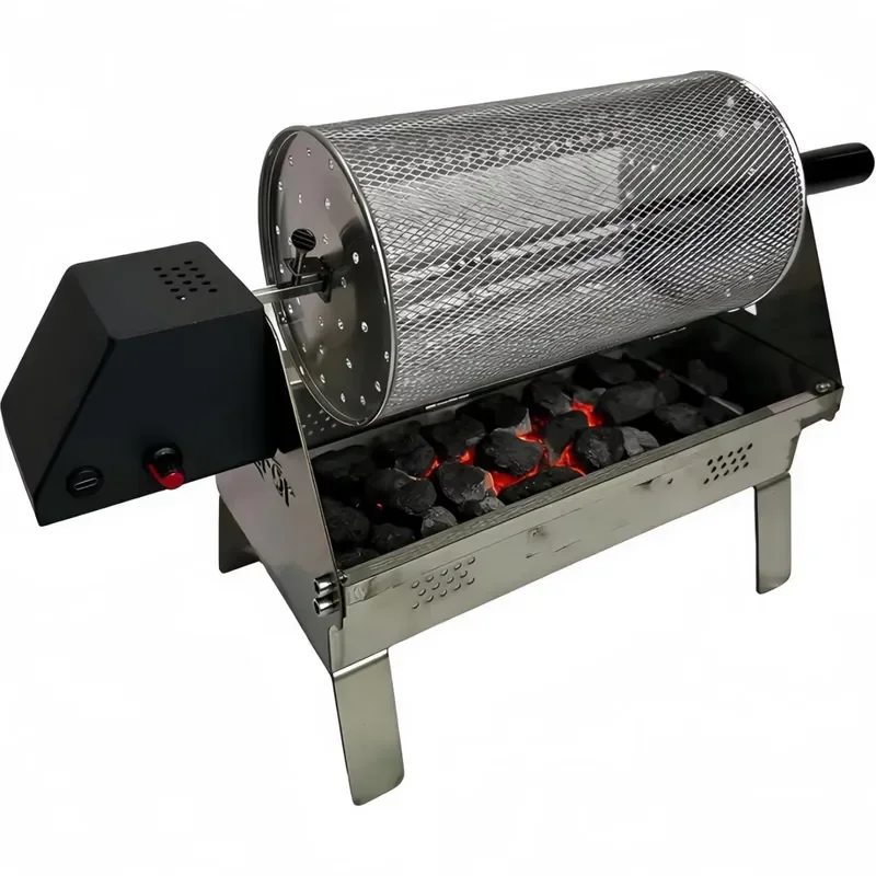 Automatic Stainless Steel Electric Rotary Grill for Outdoor Picnic BBQ Chicken Mutton Skewer Rotating Barbecue Machine
