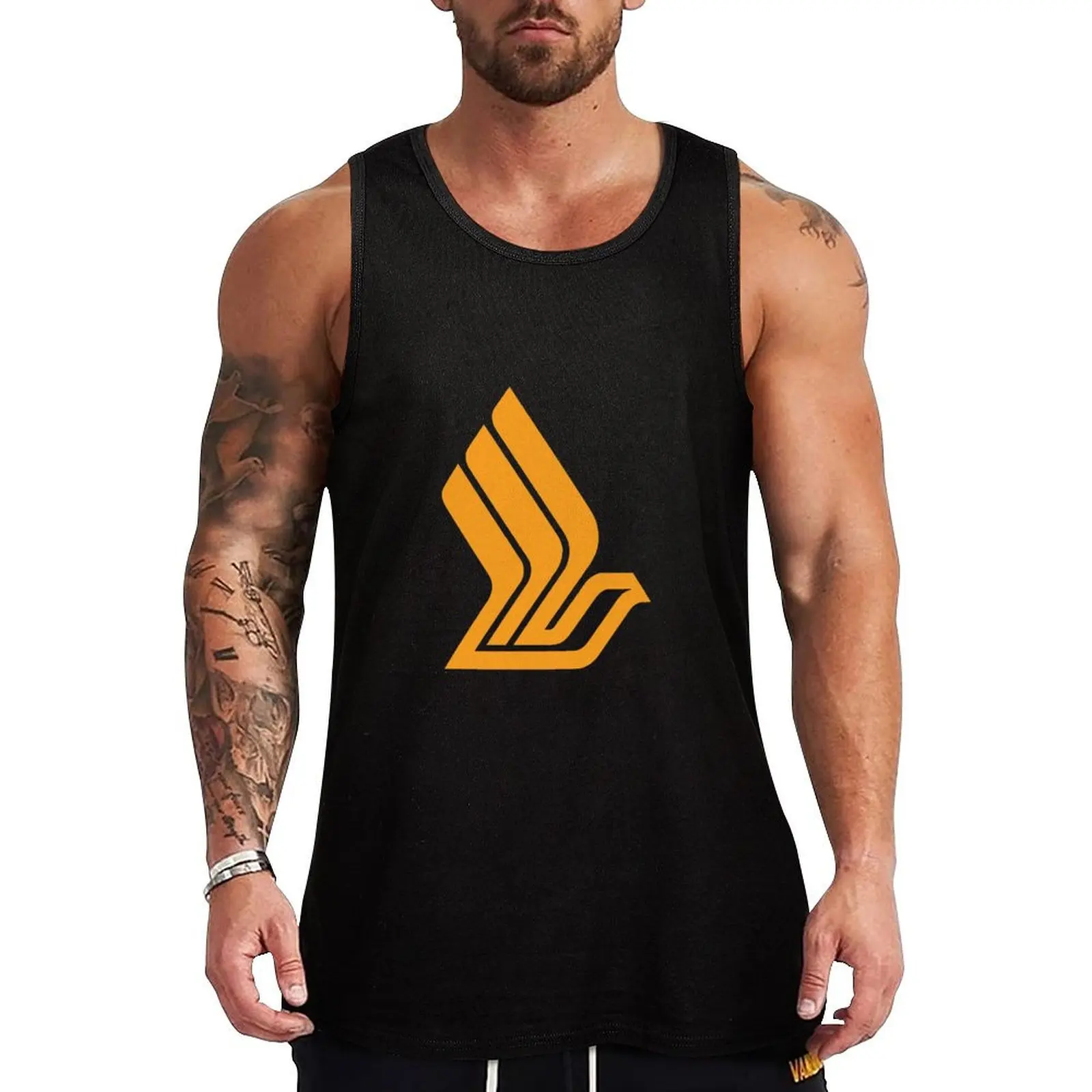 

Singaporean Bird Symbol Tank Top gym wear men Sportswear for men gym shirts Sports shirt man