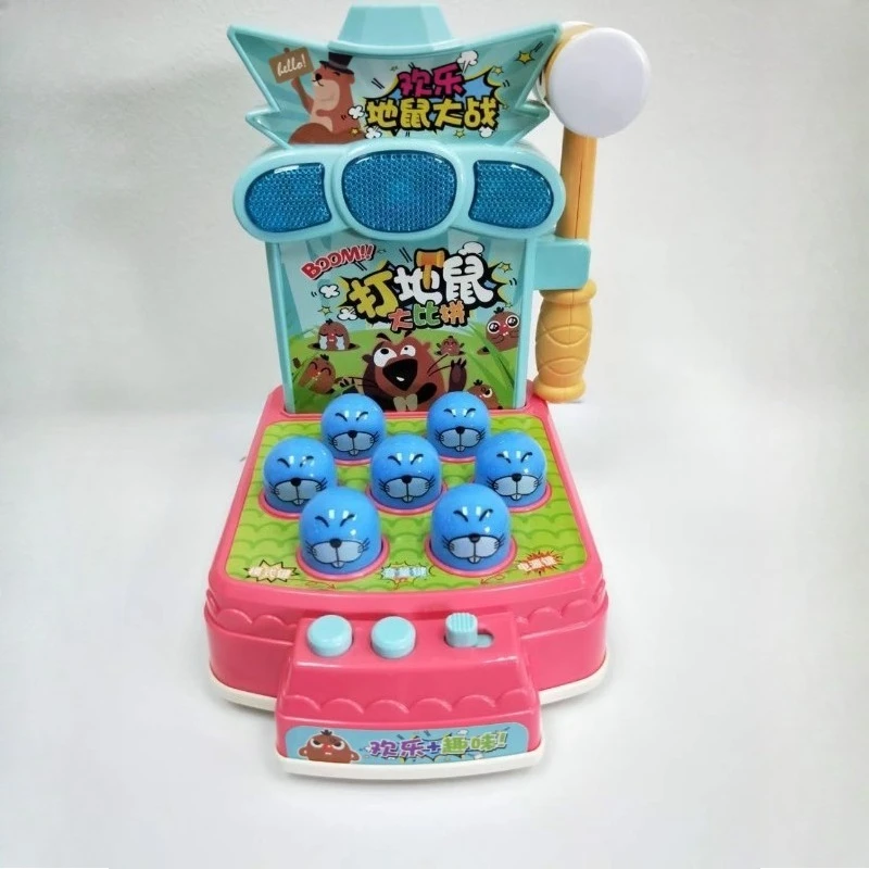 2025 novo brinquedo elétrico whack-a-mole bebê educação precoce iluminação console de jogo crianças interativo bater brinquedos de música