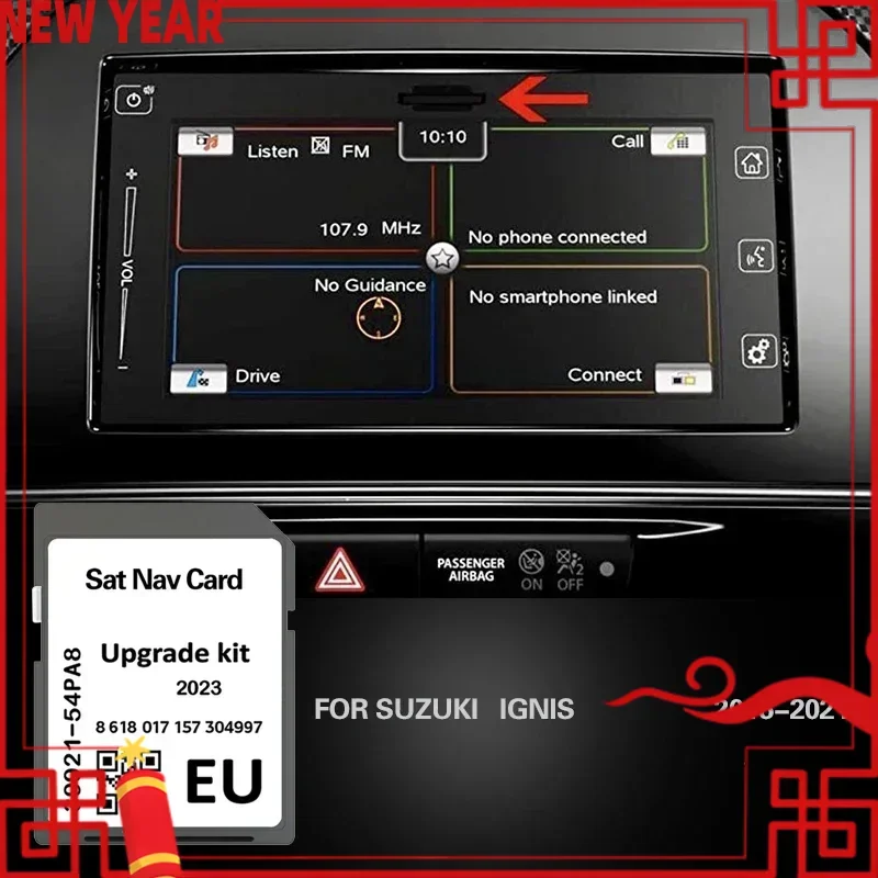 for Suzuki IGNIS 2016 2021 Slda 2023 New Update Map SD Gps Navaigation Card 16GB Sat Nav