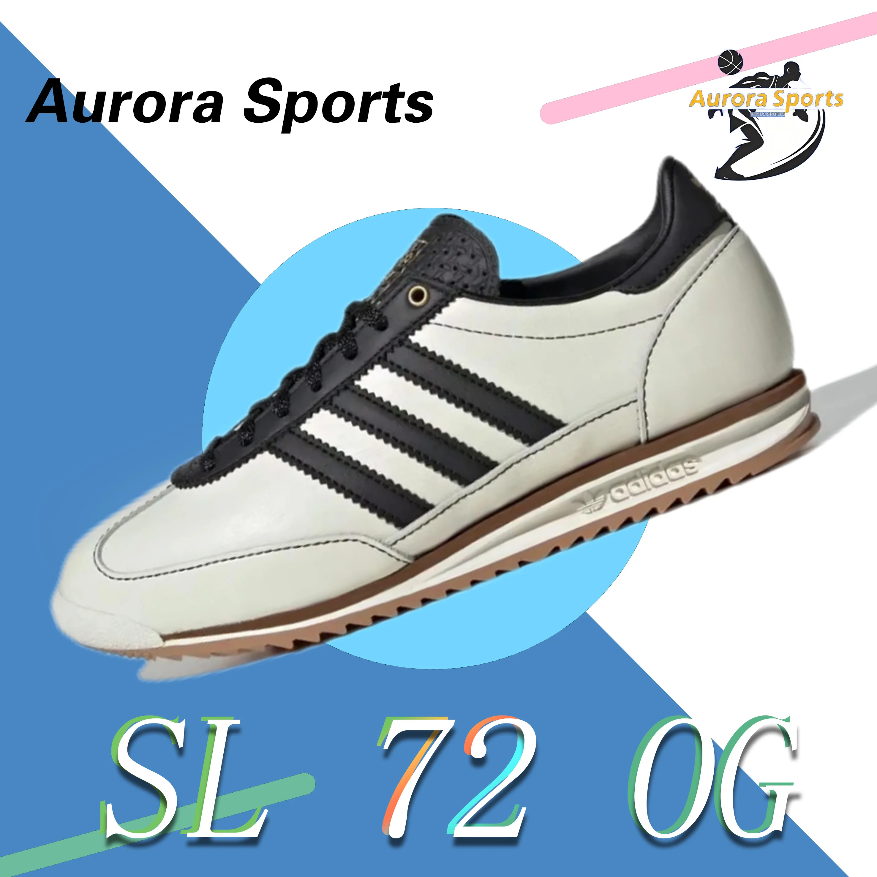 adidas originals SL 72 OG comfortable and versatile non-slip wear-resistant low-top casual shoes Gray