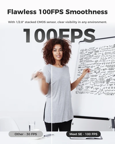 Imagen 2 del producto OBSBOT Meet SE 1080P 100FPS Cámara web para PC, cámara de transmisión de enmarcado AI con sensor de 1/2,8"", modo de belleza, control de gestos, HDR