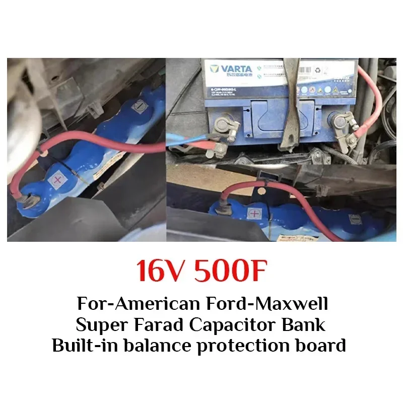 New 16V 500F 2000A MG Maxwell Super Farad Capacitor, Discharge Current At Least 2000A, Car Starting Power Supply