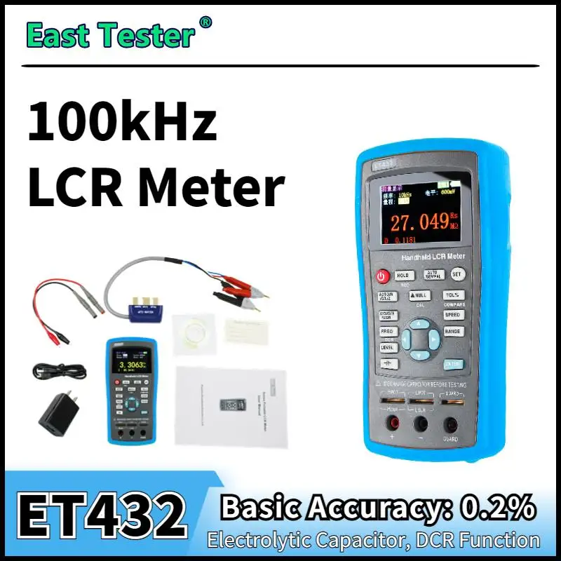 ET432 Handheld inductance Meter capacitance Meter to Measure Components Digit Display Inductance Meter