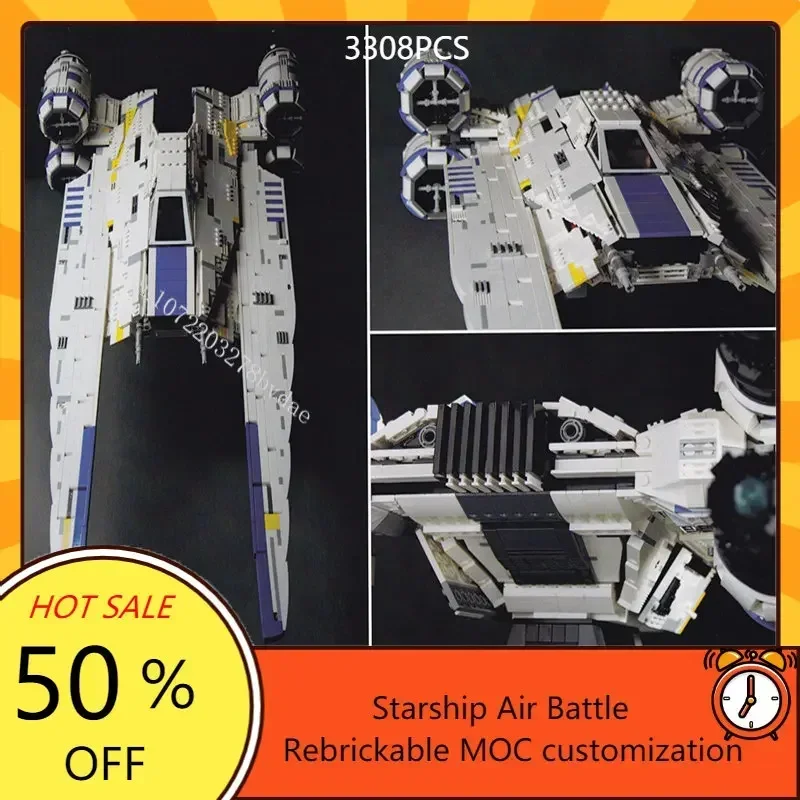 U-WING Ruimte Oorlogswapen Moc Ruimteschip Gevechtsmodel Bouwstenen Architectuur Diy Education Assemblage Model Speelgoed Geschenken