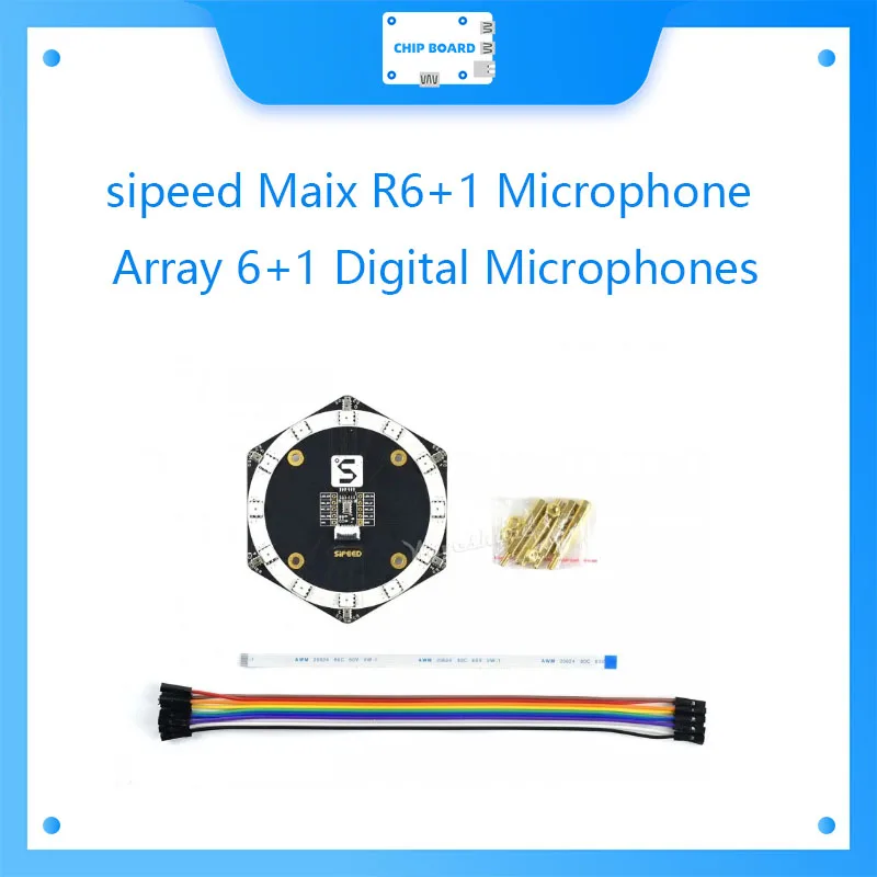 sipeed Maix R6+1 Microphone Array 6+1 Digital Microphones and 12 RGB LEDs Compatible with Maix AIoT series