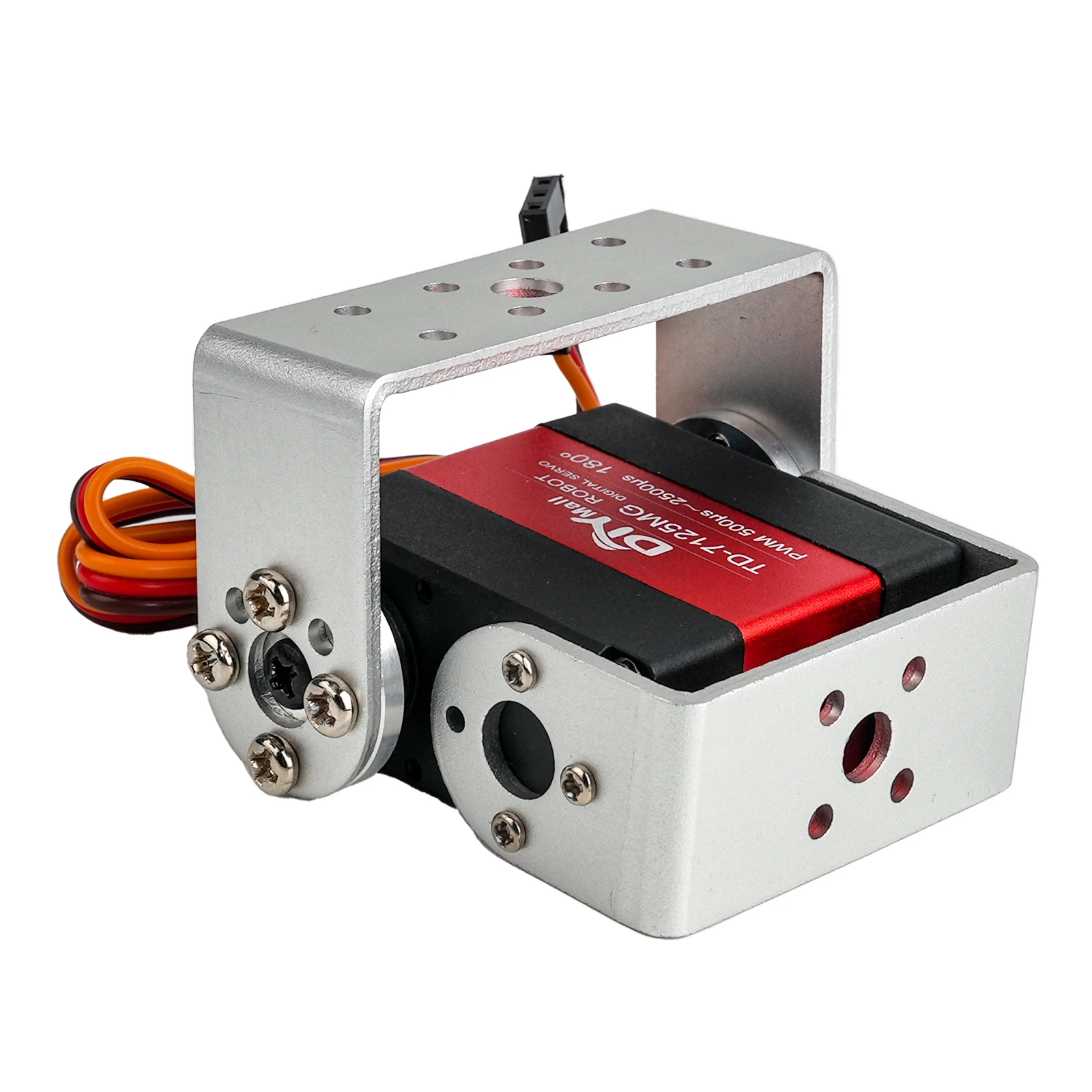 25KG TD-7125MG 二軸メタルデジタルサーボブラシモーター 180 ° /270 ° /360 °   4.8-8.4V スタンド付きサーボ DIY パーツ RC ロボットモデル用