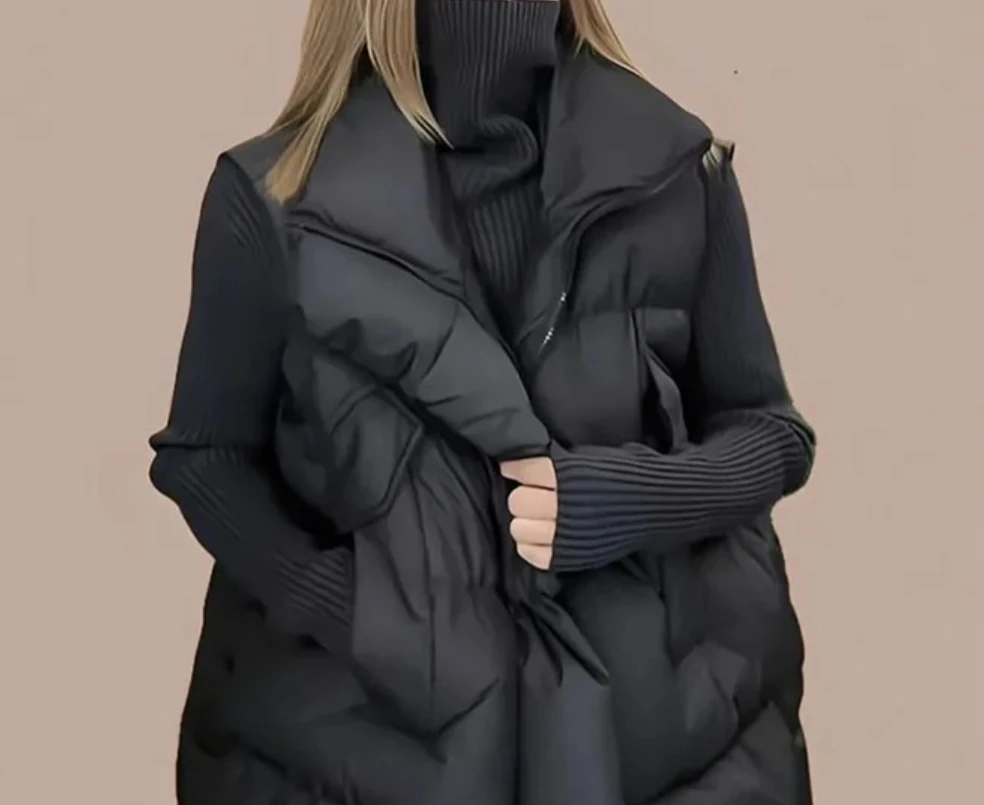 

2025 женский парки большого размера 6XL, зимний женский повседневный пуховик без рукавов, корейский женский жилет с хлопковой подкладкой, куртка