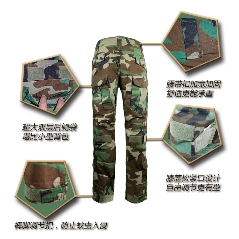 Ropa de trabajo de camuflaje para deportes al aire libre, pantalones informales de senderismo resistentes a los arañazos, transpirables, para primavera y otoño