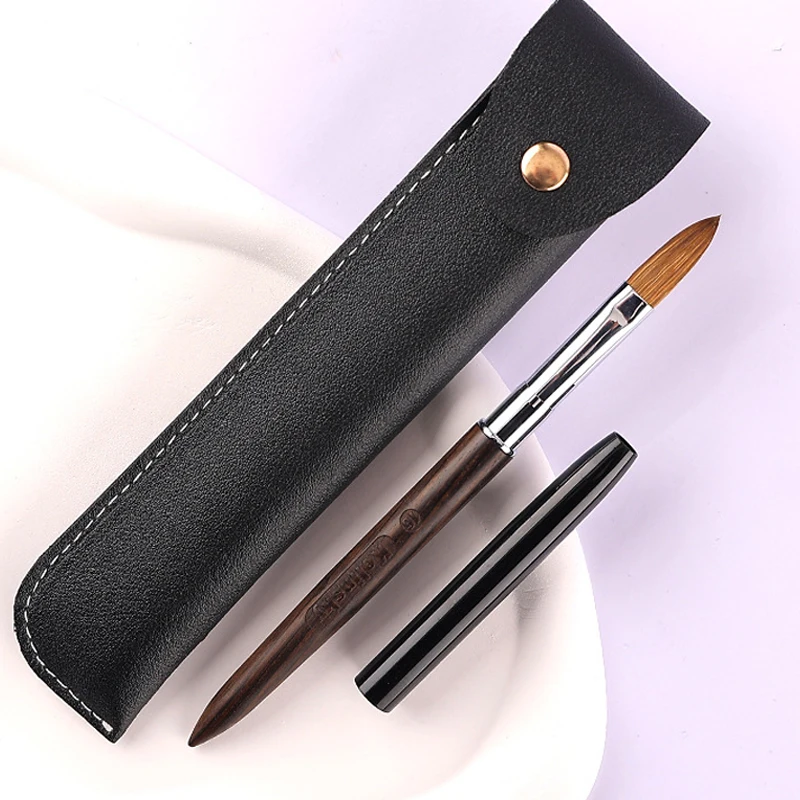 

1 шт. кисть для ногтей из ворса колинского с ручкой из сандалового дерева, для геля, жидкого порошка, маникюра, рисования, портативная