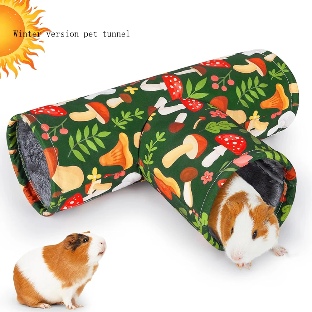 Meerschweinchen-Tunnel 3-Wege Waschbarer Unterschlupf Faltbarer Kaninchen-Tunnel Meerschweinchen-Spielzeug für Hasen Hamster Frettchen Meerschweinchen-Zubehör – Detail 9