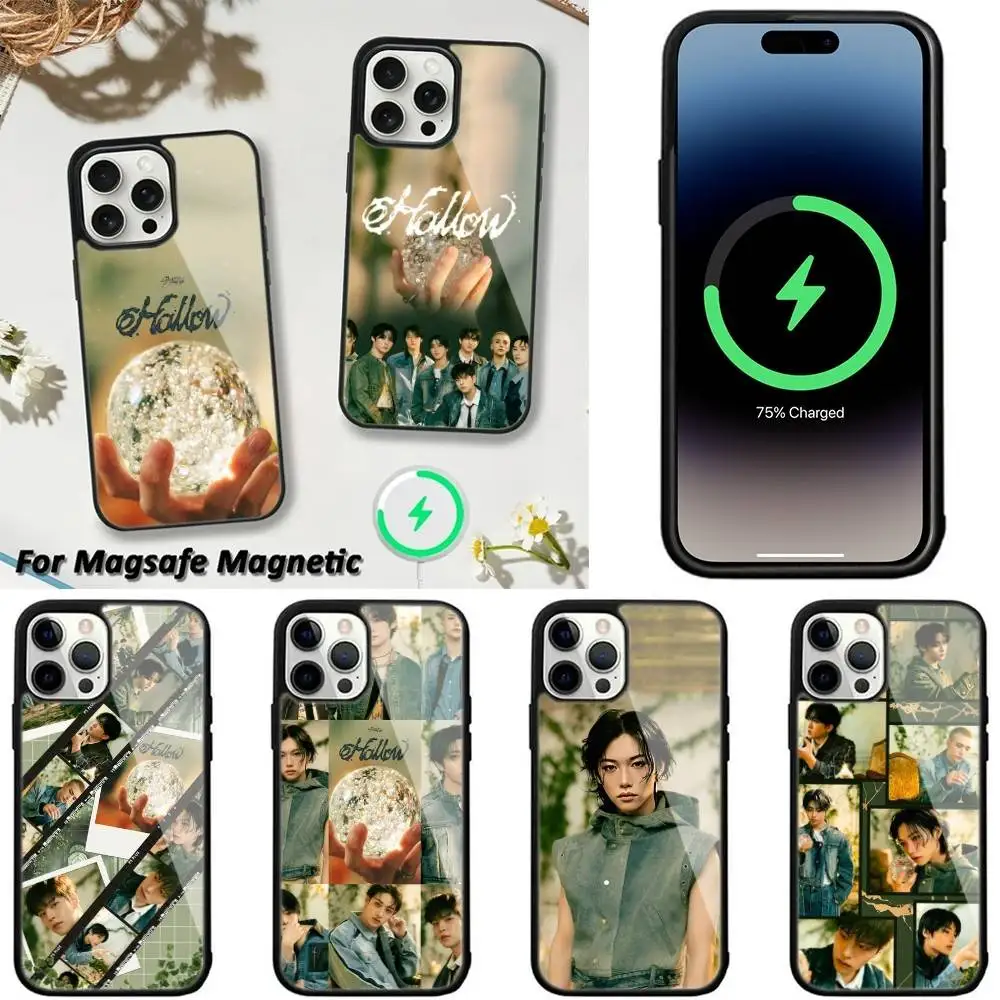 

Hollow Kpop S-Stray-Kids Phone Case For iPhone 16,15,14,13,12,11,Plus,Pro,Max,Mini Magsafe Magnetic Wireless Charging