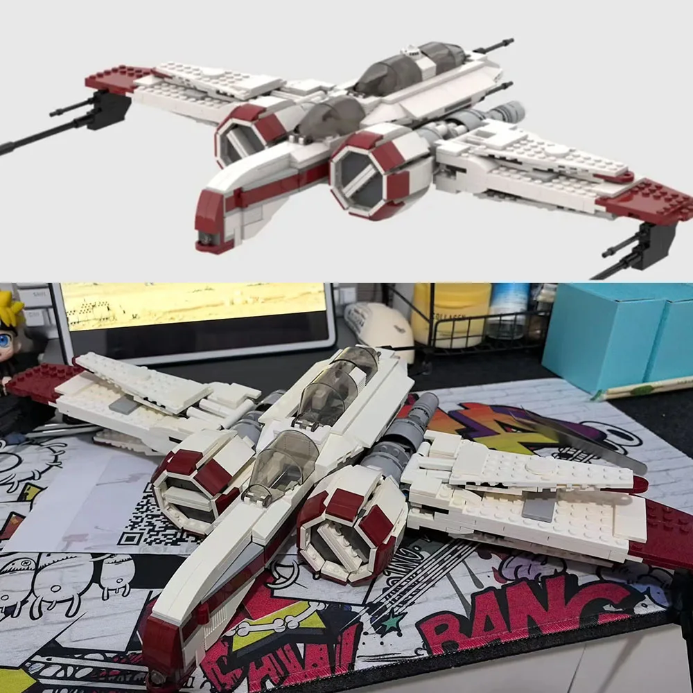 MOC ARC-170 Star Fighter Assembled MOC V-Wing Reconnaissance Aircraft Super Aircraft Star Fighter Block Assembled Block Gift Toy