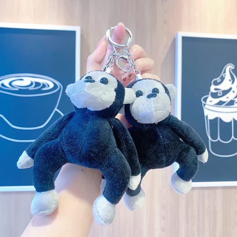 Stuffed Animals Plush Key Chain Plush Gorilla Pendant Doll Backpack Pendant Cute Exquisite Soft Festival Gifts for Friends