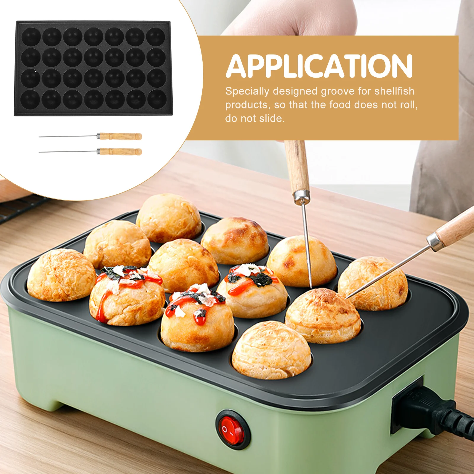 

1 комплект, чугунное противень с антипригарным покрытием, машина для приготовления осьминога, кухонный инструмент, кухонная тарелка для выпечки, газовая горелка, легко чистится