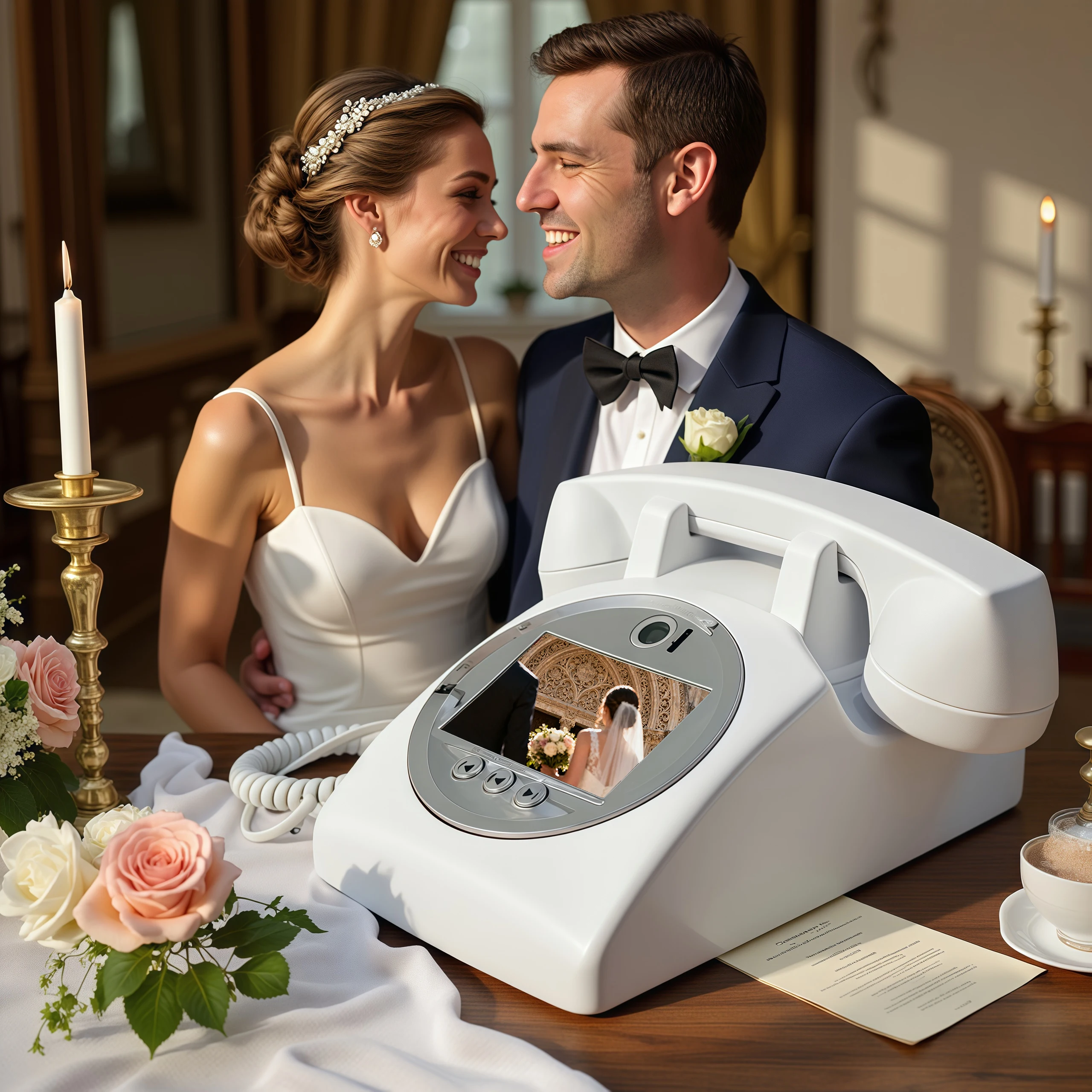 Weddings Save Audio Messages Recorder Banquet Party Guest Blessing Video Sign-In Phone Guestbook Voice Video Message Telephone