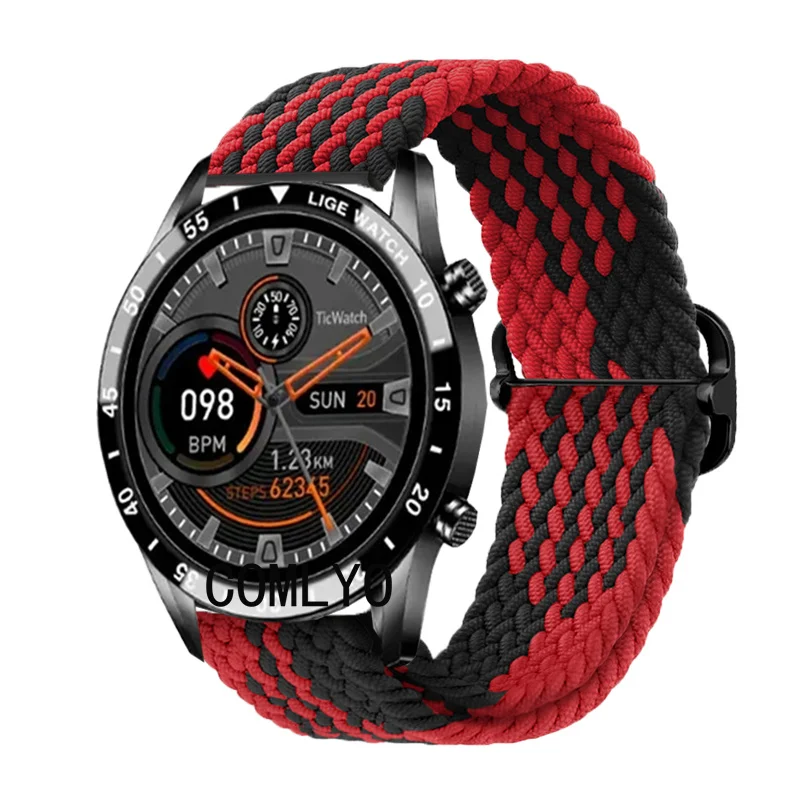 Per LIGE LG0189 cinturino per orologio donna uomo cinturino in Nylon regolabile morbido cinturino traspirante pellicola proteggi schermo Smartwatch