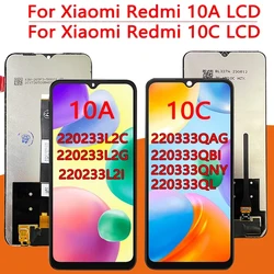 100% Test LCD For Xiaomi Redmi 10C 220333QBI LCD Display Screen Frame Touch Panel Digitizer For Redmi 10A 220233L2C LCD