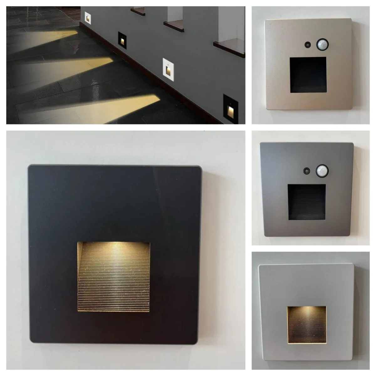 

3W Smart PIR Motion Sensor LED Step Light Magnetic Embedded Wall Lamp Home Corridor Staircase Corner Night Lighting AC110V 220V