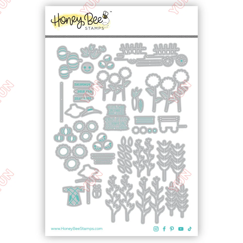 Farmhouse Fields Pumpkin Patch Add-On Holiday Decorations Metal Cutting Dies DIY Scrapbooking Cards Handmade Embossing Template