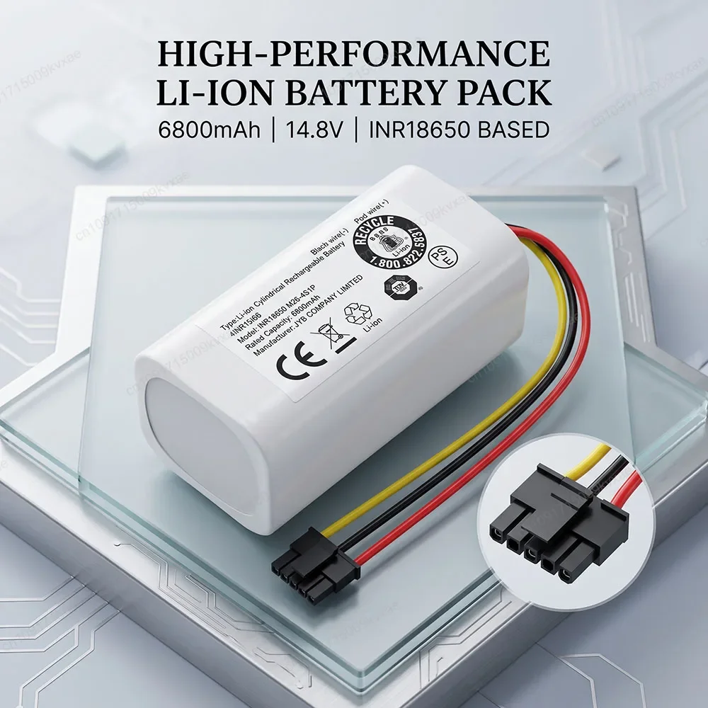 Sweeper Replacement Batteries for Xiaomi Mop 2 Lite E10 C103 E10c Robot Vacuum Cleaner 14.8V 16.8V Li-ion Battery 4S1P 6800mAh