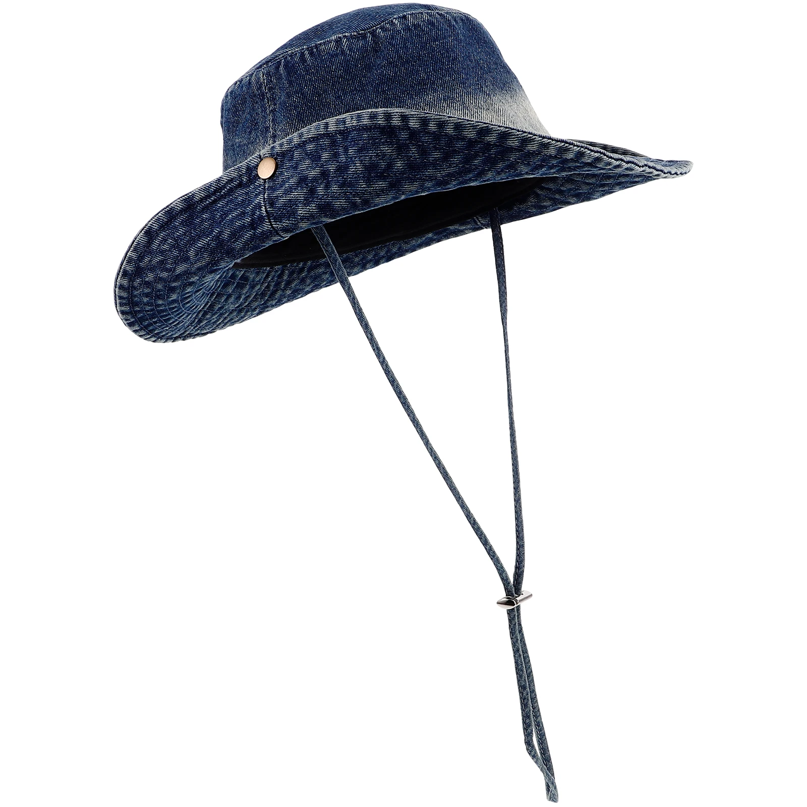 

Джинсовая шляпа-ведро, синяя хлопковая шляпа от солнца с широкими полями для женщин и мужчин, складная ковбойская шляпа для улицы, пляжной рыбалки, путешествий