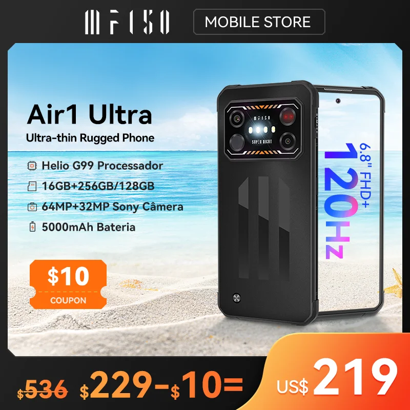 

IIIF150 Air1 Ultra глобальная версия защищенный Прочная машина MTK G99 6.8" FHD + 120 Гц дисплей 64MP + 32MP камера 5000mAh