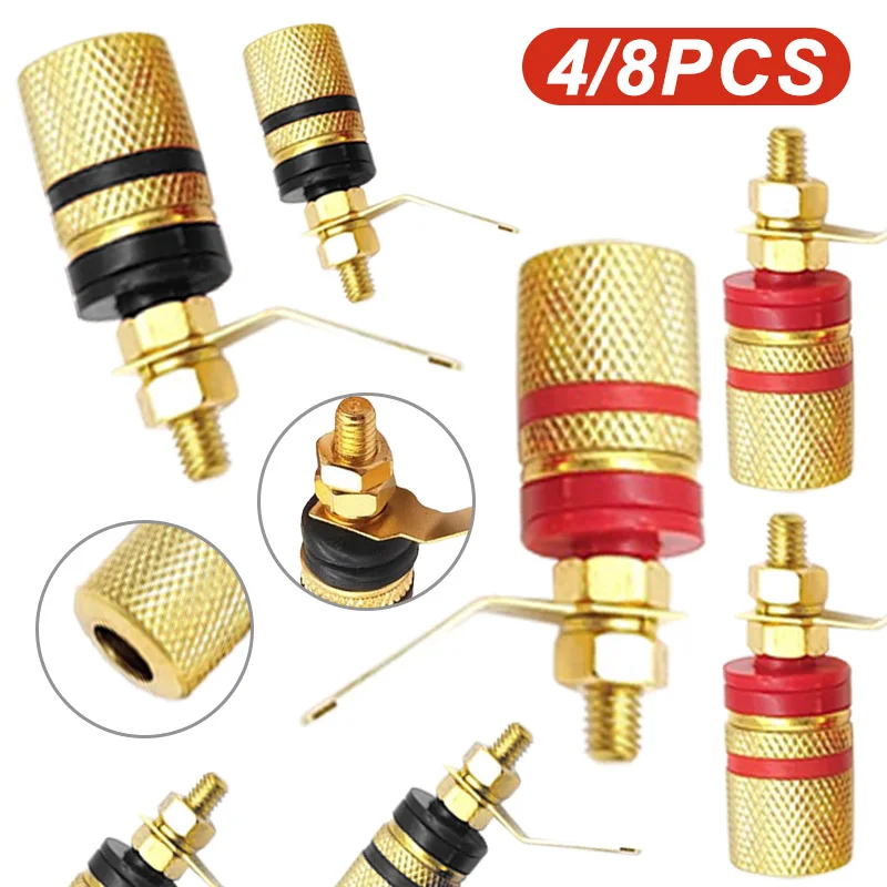 Gold-Plated 4mm Banana Plug Socket 4mm Banana Socket Binding Post Audio Jack Connector Amplifier Speaker Terminal