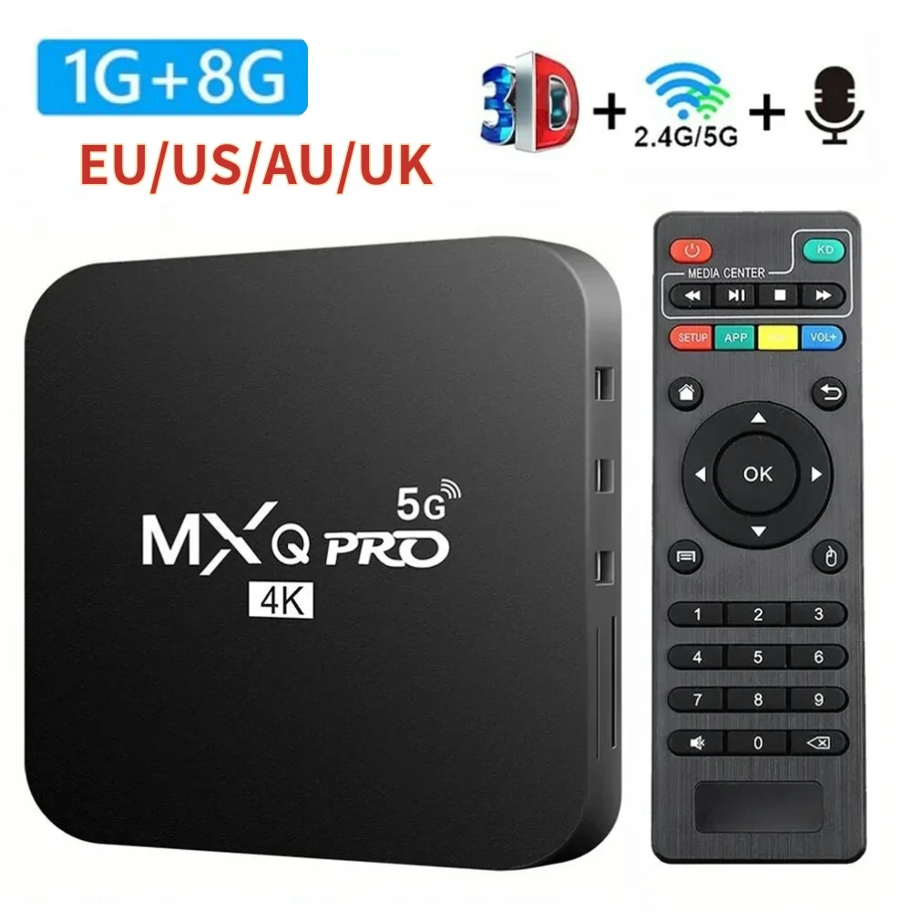 

Android 12 Set Top Box RK3228A Quad Core 2.4G&5G Dual WiF Smart TV Box 4K HD Home Video Player RAM 1GB ROM 8GB