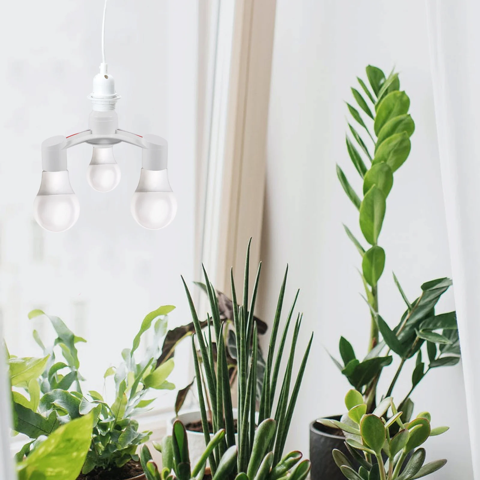 

E27 To 3 Head Light Socket Splitter Adapter Pbt Insulated Bulb Holder For Diy Home Office Garage Workshop Lighting Supply