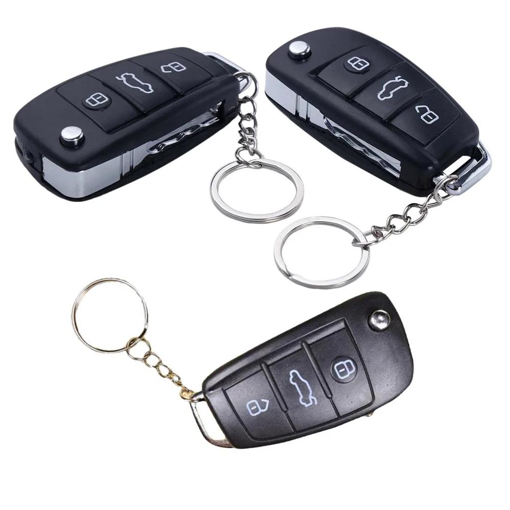 Black Electric Shock Car Key Prank Toy Keychain Practical Jokes Funny Trick Toys for Children Great Kids Gift and Fun Moments