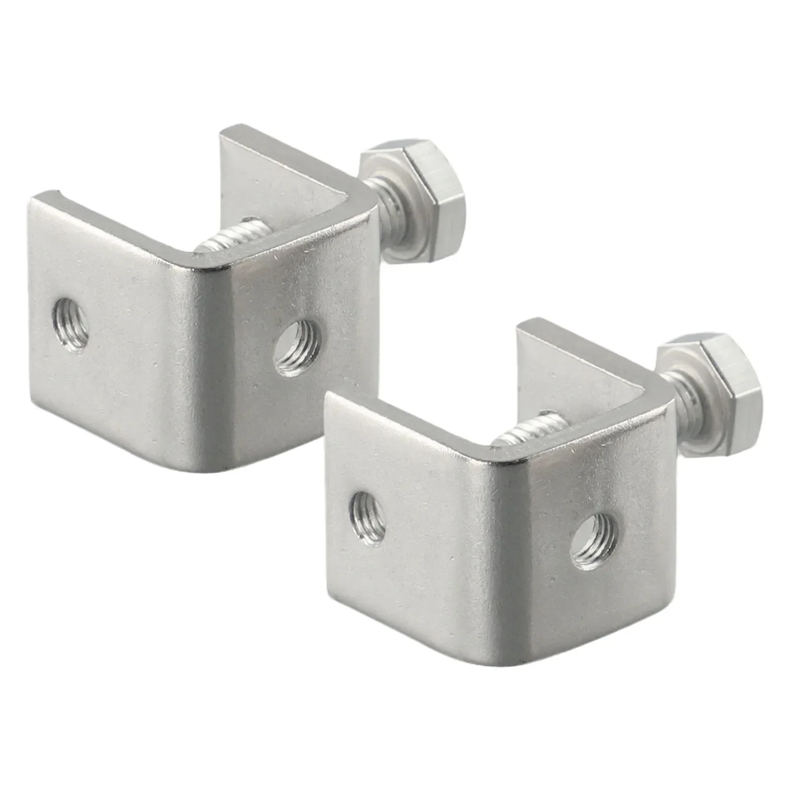 High Quality C-clamp Jaw U-shaped Clip Silver Stainless Steel Table Bracket With Screw 1/2/4pcs Easy To Install