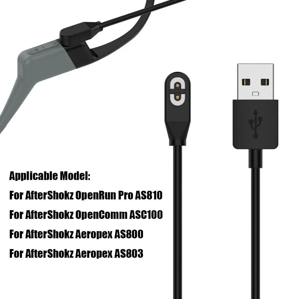 Accesorios Cable de carga rápida magnético Cable USB Dock adaptador de cargador de auriculares de conducción ósea para AfterShokz Aeropex AS800