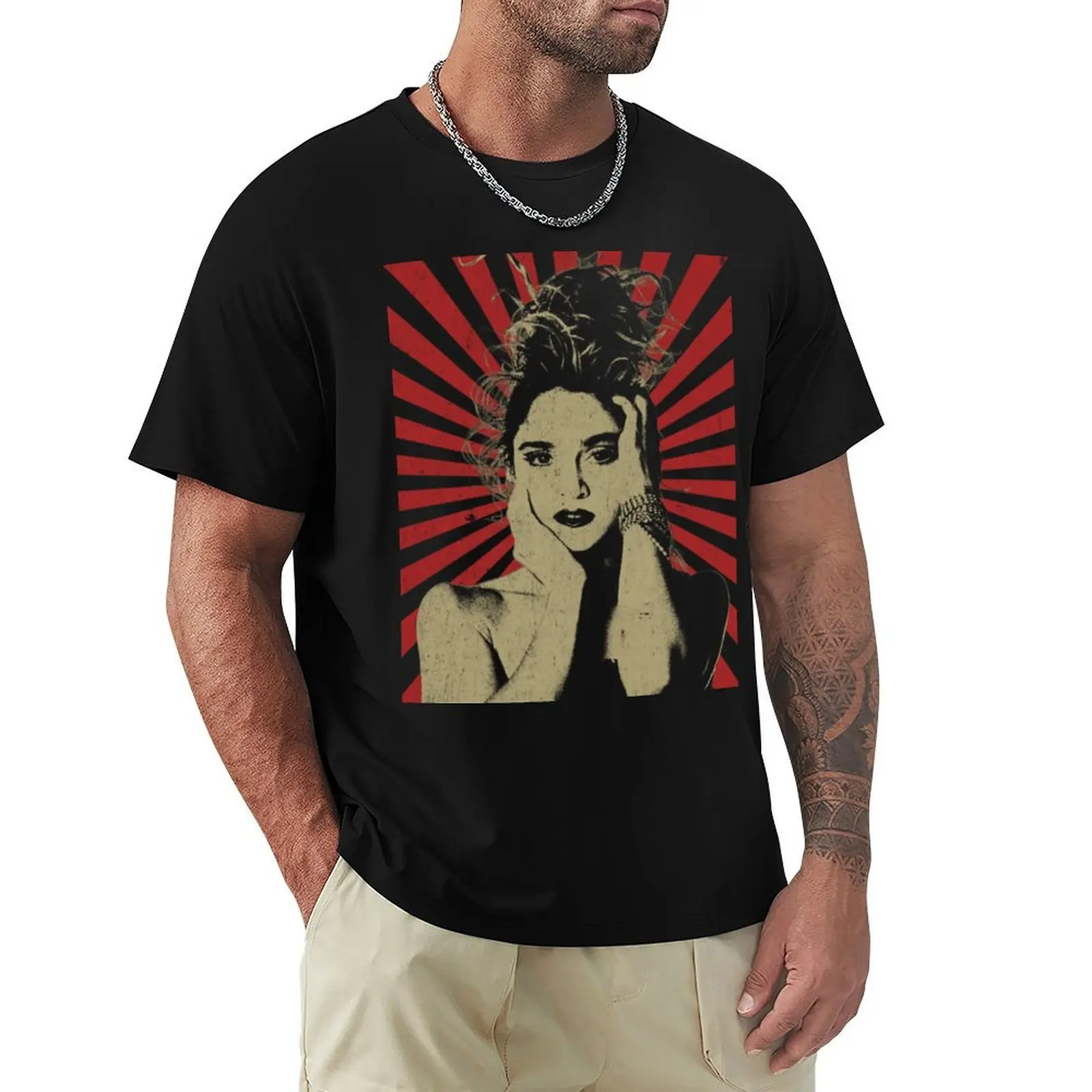 

madona rovel Essential T-Shirt Stylish Print Short Sleeve Tee