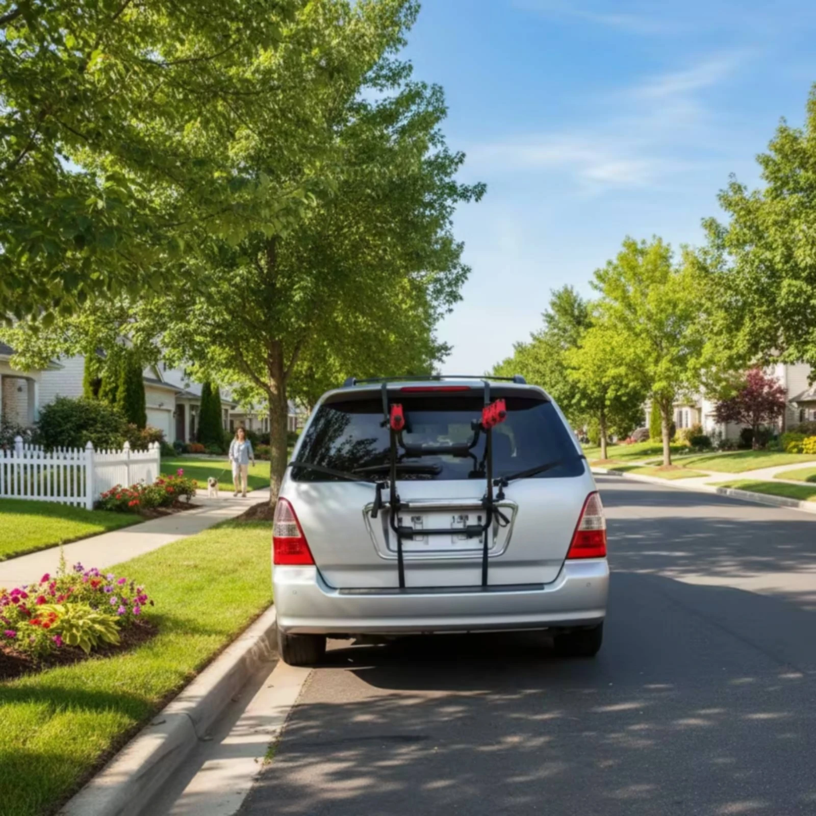 Trunk-Mounted Bike Rack Hanging Trunk-Mounted Cycle Rack Rear Bike Carrier Cylindrical Quick Installation for Cyclists