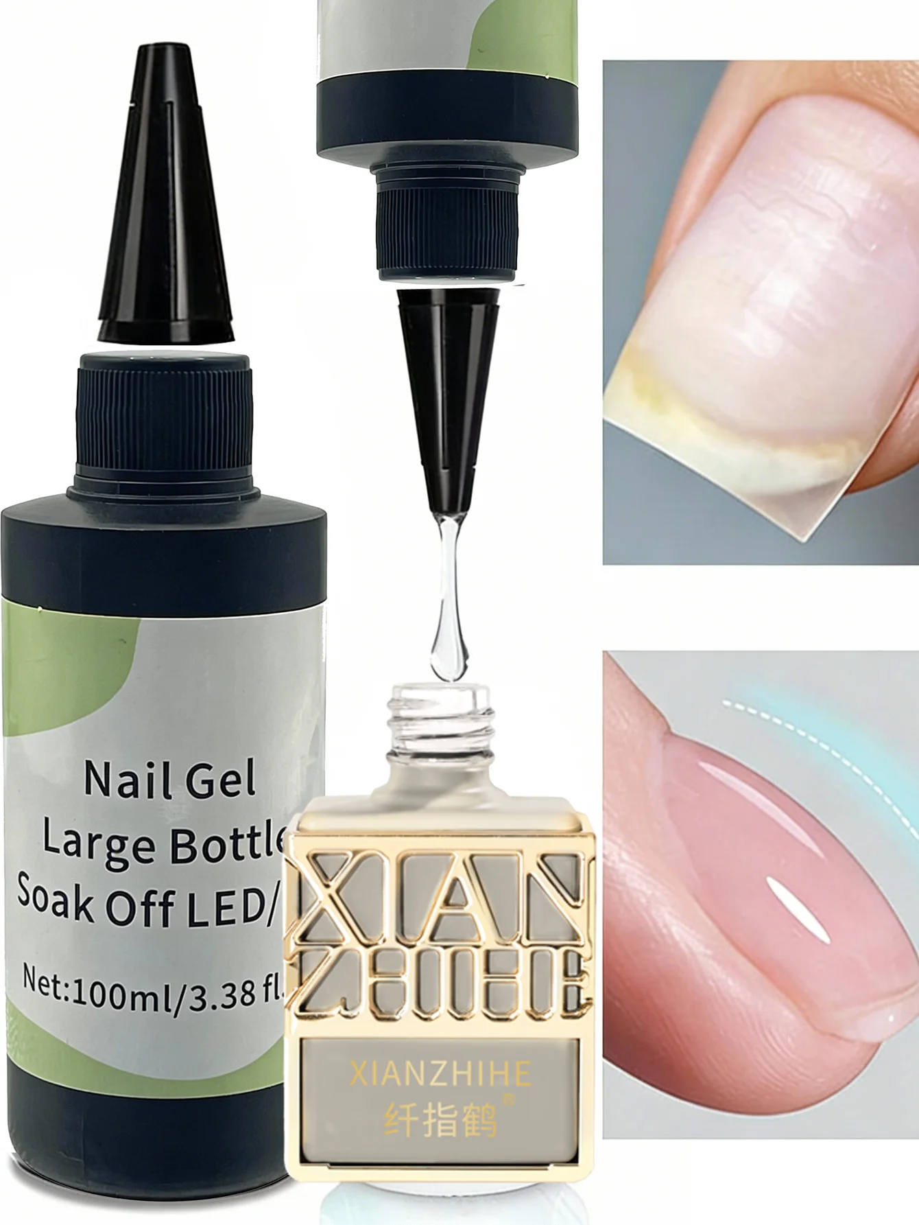 Nail functional adhesive refilling 100ml reinforced tempered sealing layer shaping construction adhesive