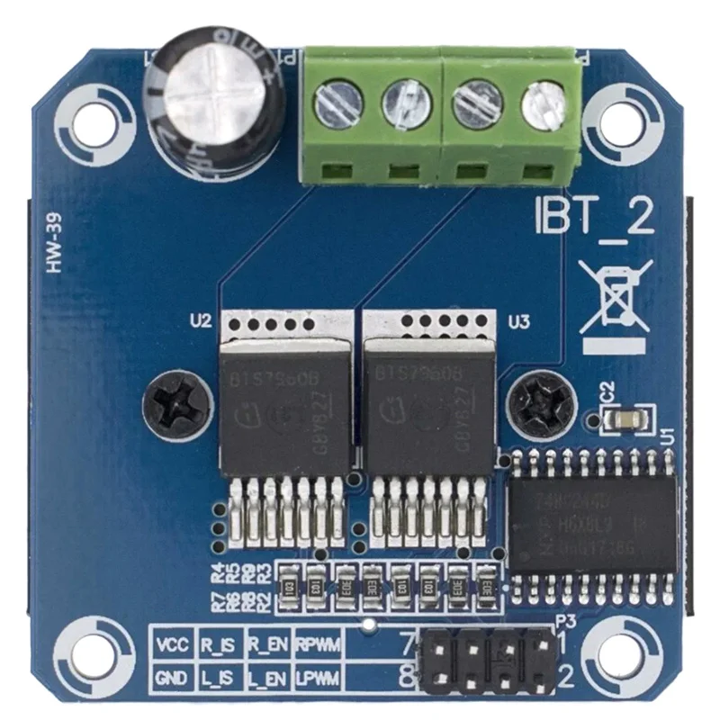 BTS7960 43A Double H-bridge High-Power Driver Module DIY Smart Car Current Diagnostic For Arduino