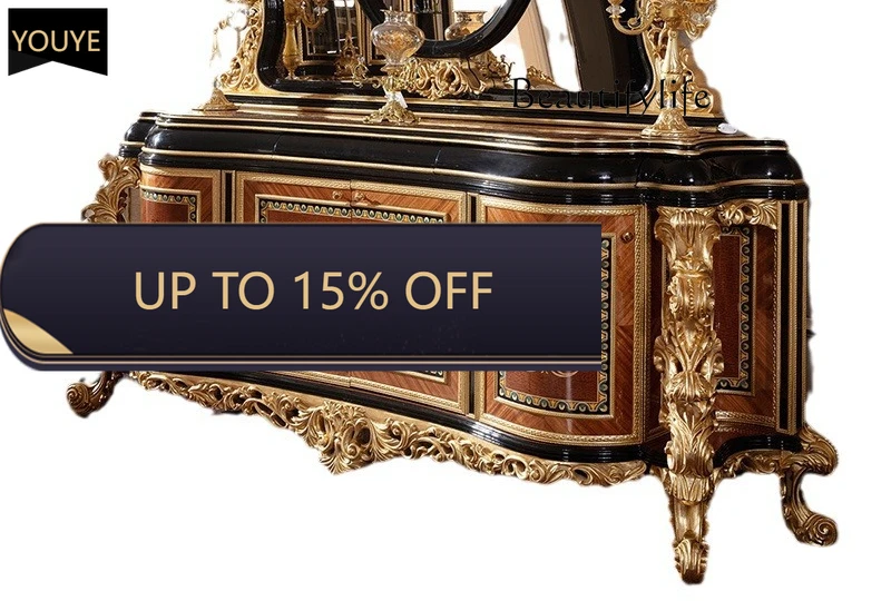 

Итальянский большой роскошный резной буфет из массива дерева для столовой, дизайнерский, для хранения, модель X