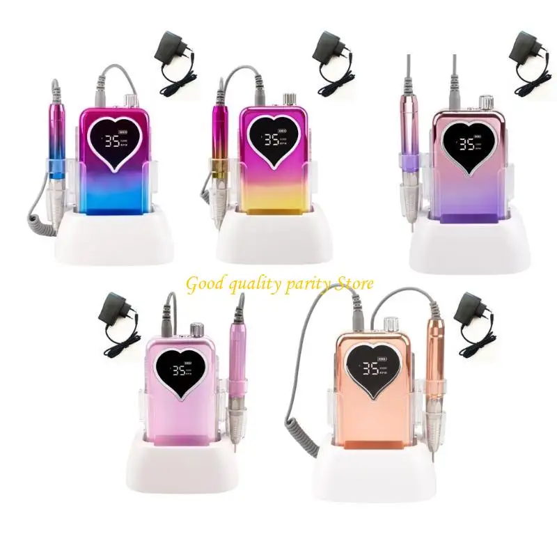 

M4YA электрическая шлифовальная машинка для ногтей, перезаряжаемая аккумуляторная пилочка для ногтей, 35000 об/мин, бесщеточный