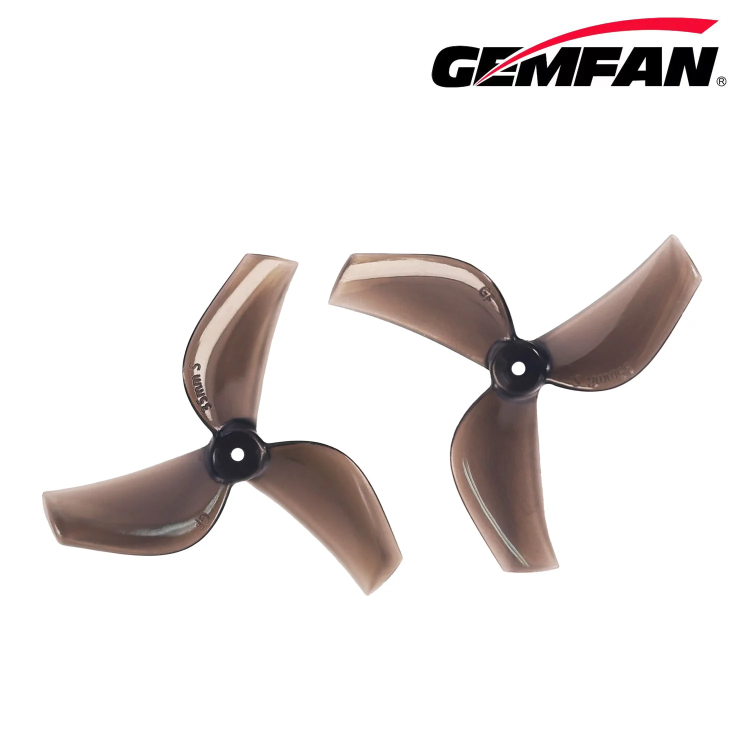 Gemfan 35S-3 プロペラ 35mm 0.96インチピッチ、4ペア3色オプション、デュアルホールサイズ、0.22g PC 2ブレード、タイニーフープドローン用