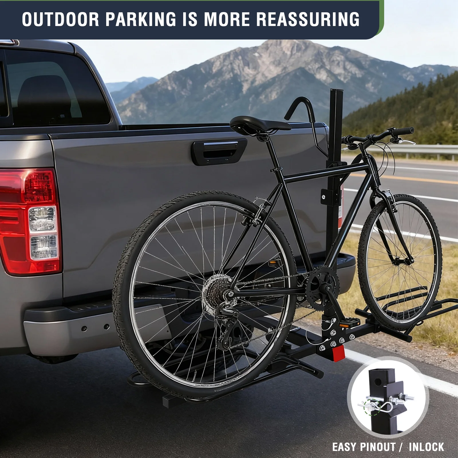 

Hitch Mount Platform Rack Anti Wobble Tilting Hitch Mounted 2-Bike Rack Fits 2 Inch Receiver for Cars Trucks SUVs Minivan