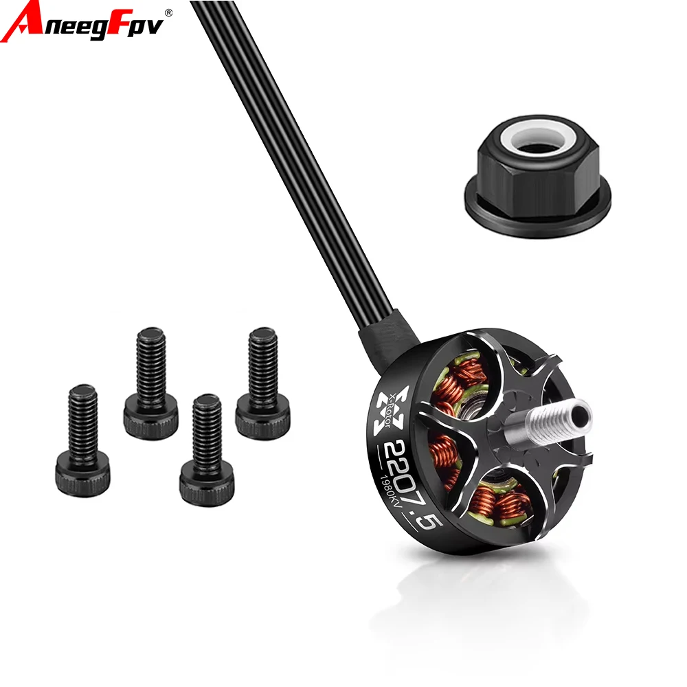

1/4 шт. Hobbywing XRotor 2207.5 1780KV 1980KV 4 ~ 6S Lipo бесщеточный двигатель 5 мм вал подходит 5-дюймовый дрон для путешественников цветочных мух