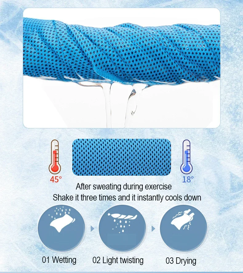 2 قطعة معصمه التبريد الجليد ممارسة تنفس التنس معصمه الرياضة في الهواء الطلق العصابة لتشغيل اللياقة البدنية اليوغا ركوب الدراجات المشي لمسافات طويلة