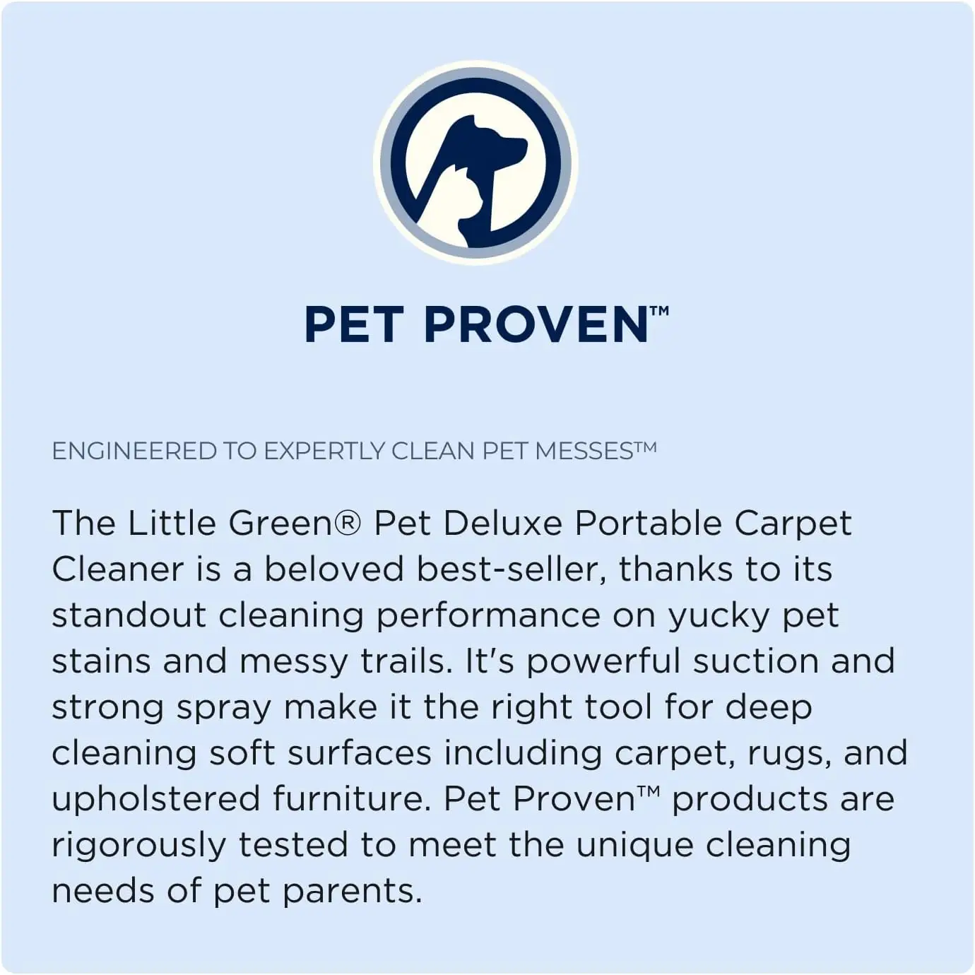 Little Green Pet Deluxe Portable Carpet Cleaner, 3353 | Car & auto detailing capability; Gray/Blue colorway; tackles pet messes