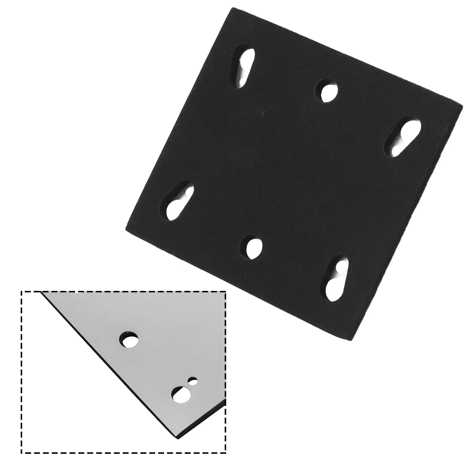 Backing Pad BO Sander Aluminum Black Sliver Replacement Sander Backing Pad Sponge For BO4556 Sander Backing Pad New Practical