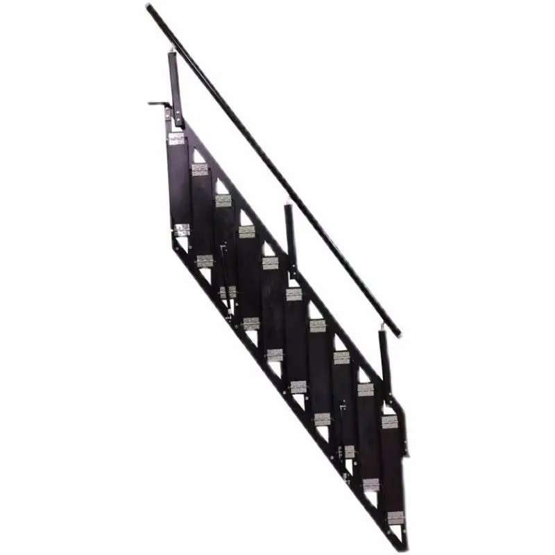 Wall-mounted folding staircase loft Retractable loft Wall-mounted indoor family garage Straight ladder apartment