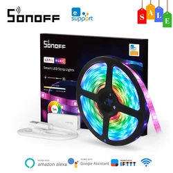 SONOFF L3 Pro WiFi Smart LED Strip Lights RGB/RGBIC 5M Flexible Lamp Tape Wireless Voice/ Local Control Work With Alexa ewelink