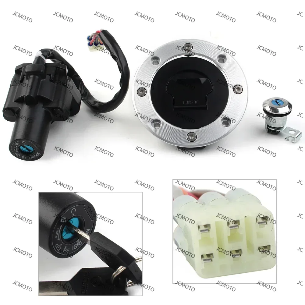 

GSXR 1300 For Suzuki GSXR1300 2004-2012 2013 2014 2015 2016 Motorcycle Ignition Switch Fuel Gas Cap Cover Seat Lock Key Set