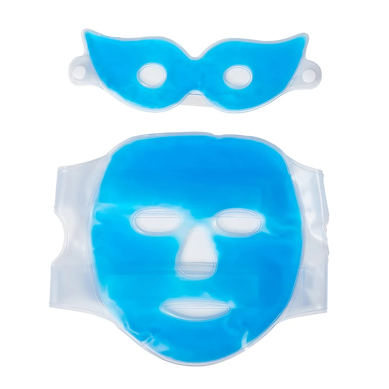 Cold Hot Compress Gel Ice Facial Mask with Gel Beads Reduce Eye Puffiness Relief Face Puffiness Sleeping
