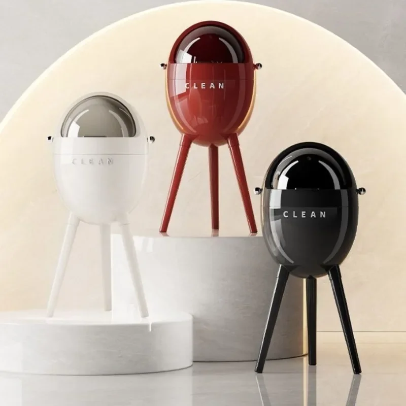Space Capsul Trash Can Light Luxury Living Room Kitchen High Value Storage Papelera Pequeña Baño 쓰레기통 스마트 2026 자동